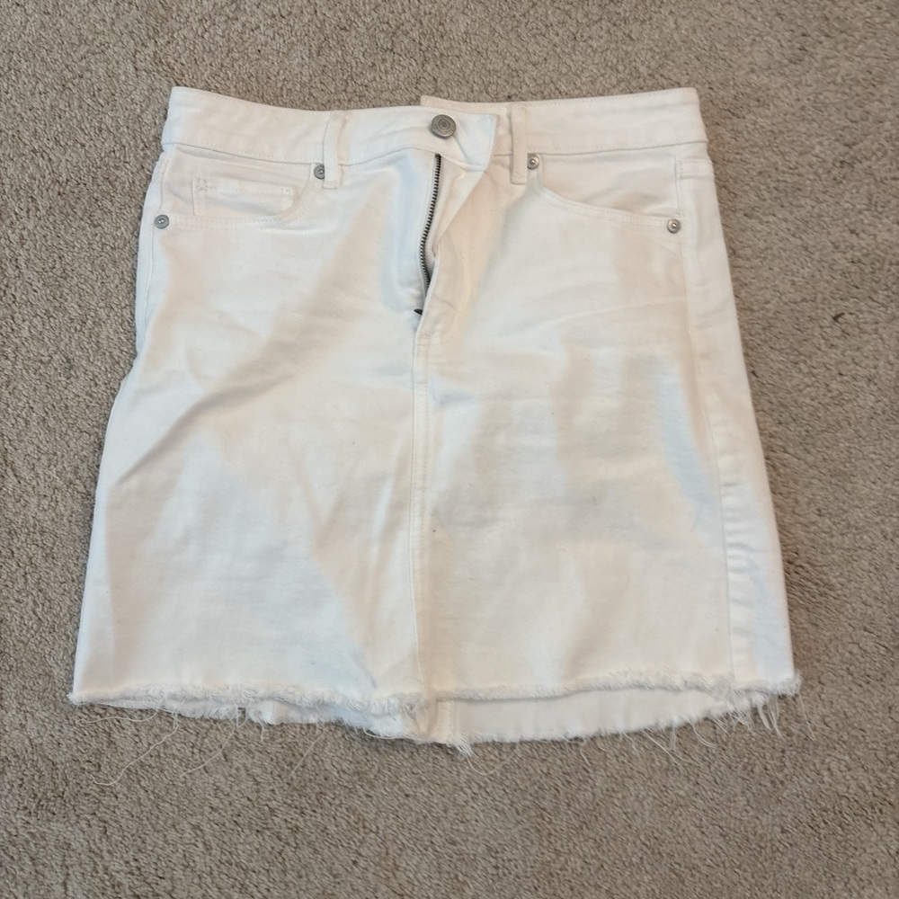 LOFT White Mini Skirt